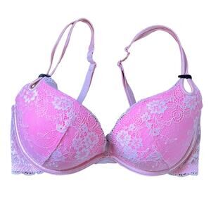 Victoria’s Secret Pink Floral Lacey Push Up Bra